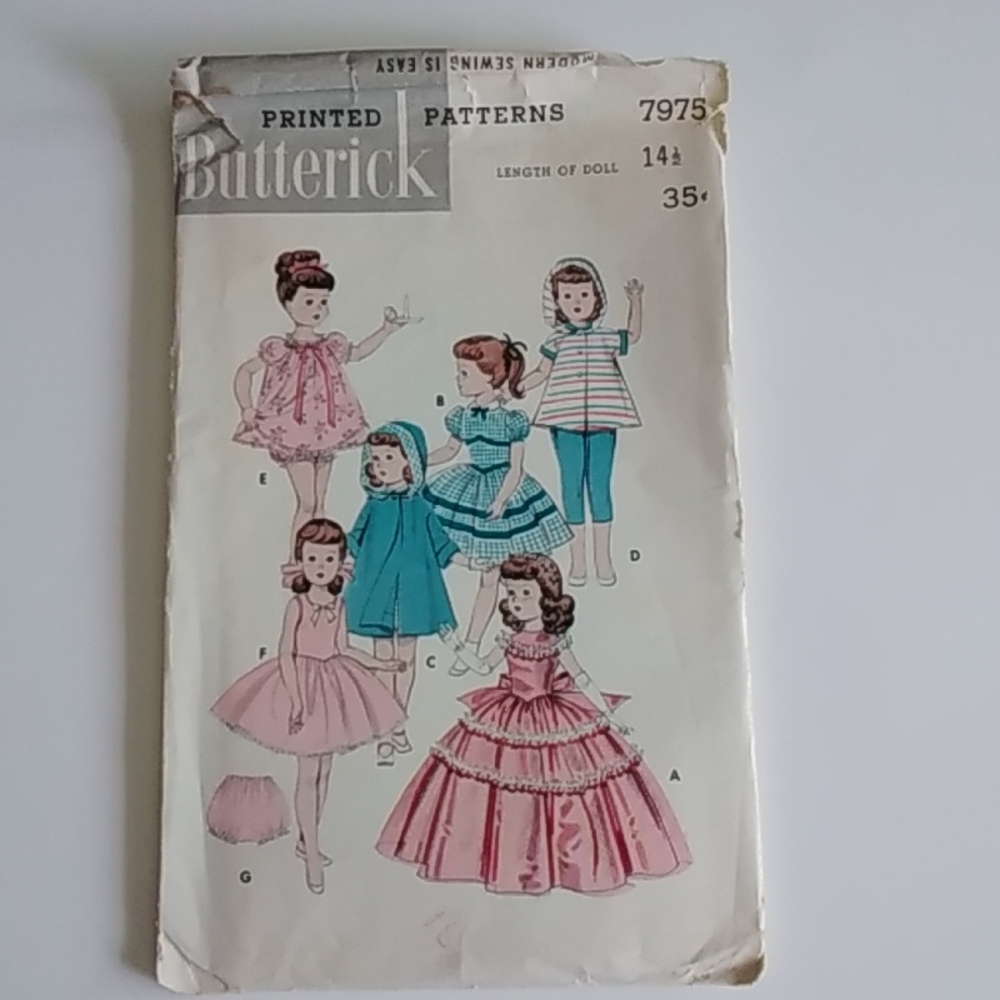 Butterick #7975 14.5" Vintage Doll Pattern